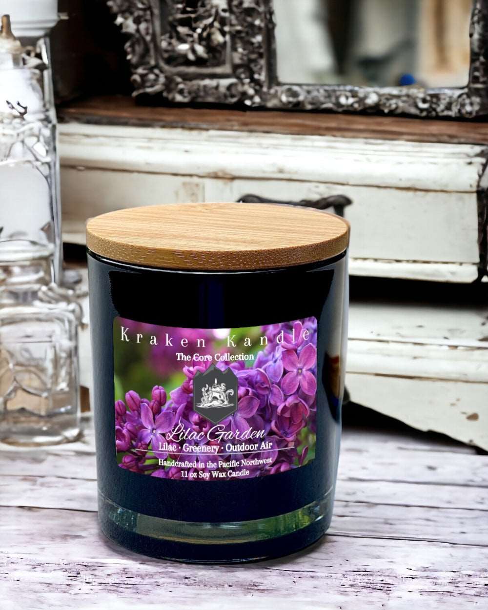 Lilac Garden 2 wick candle smells like a Pacific Northwest country garden
