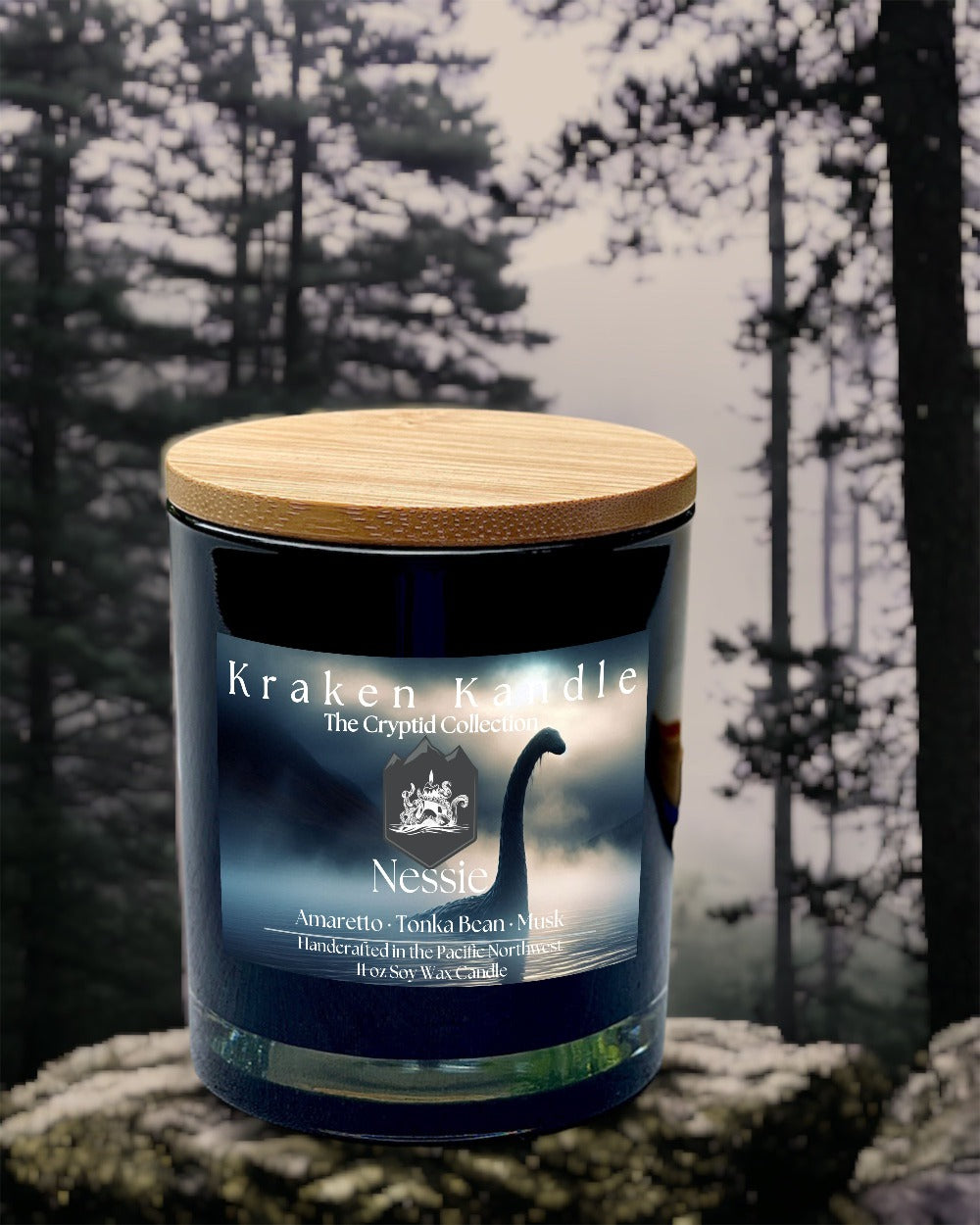 loch ness monster nessie candle amaretto tonka bean and musk