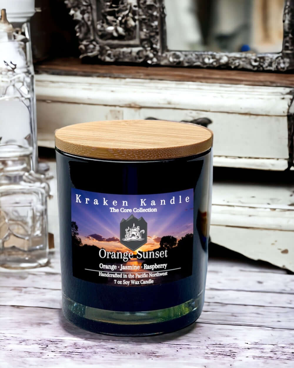 Orange Sunset scented candle handcrafted candles