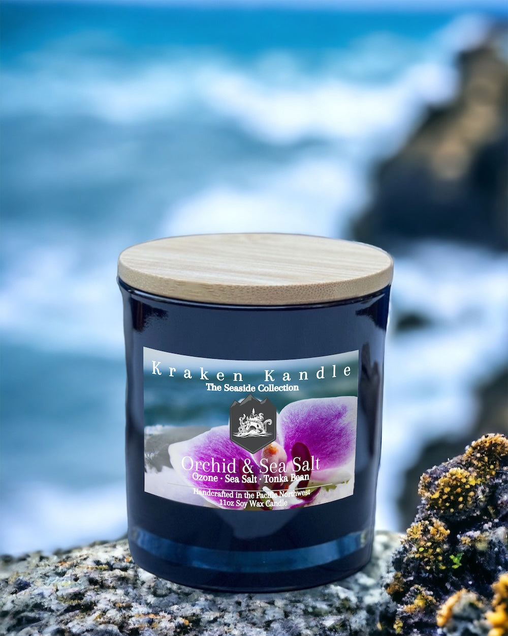 Orchid and Sea Salt candle ozone sea salt and tonka bean