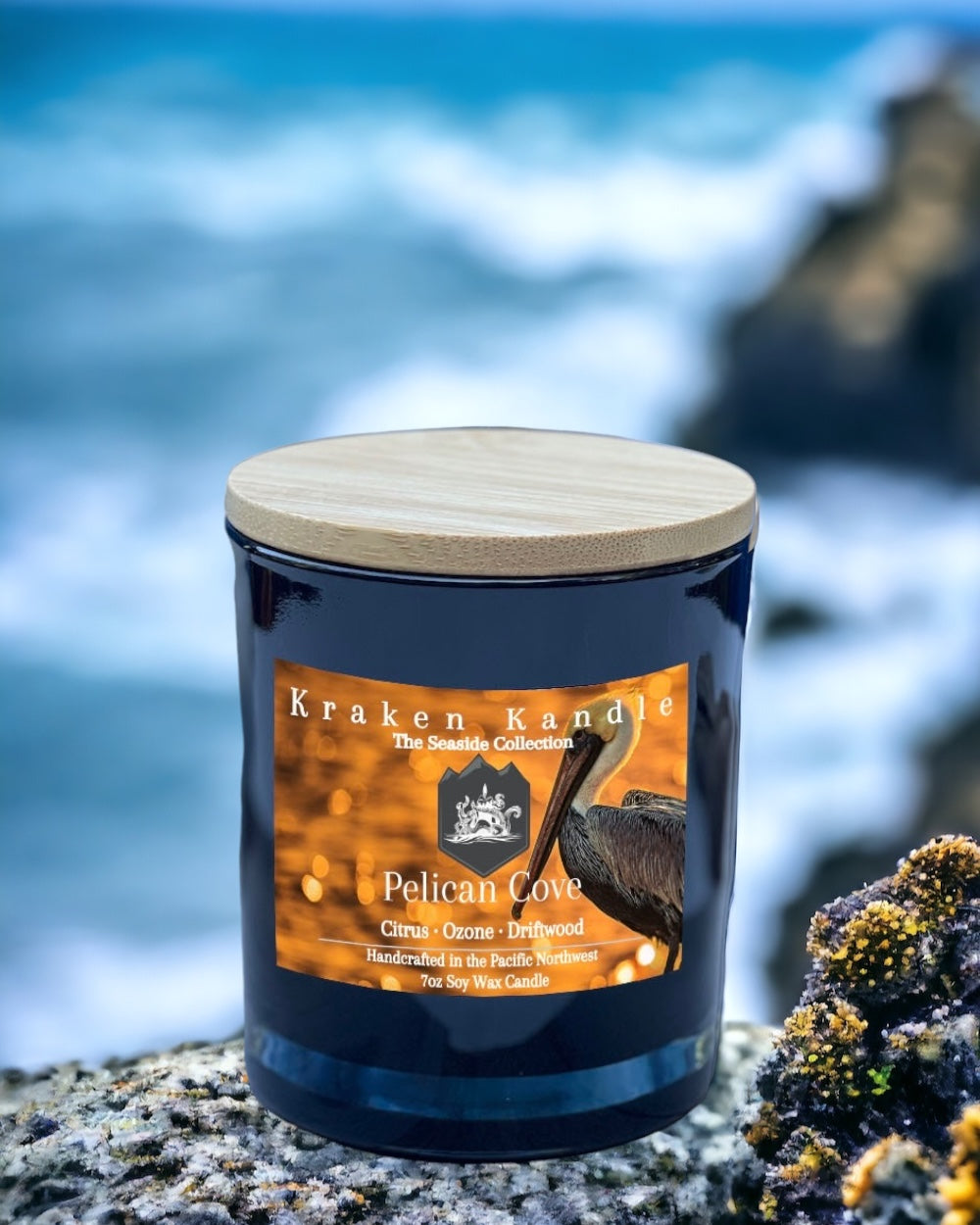 Pelican sparkly water 7 oz soy wax candle