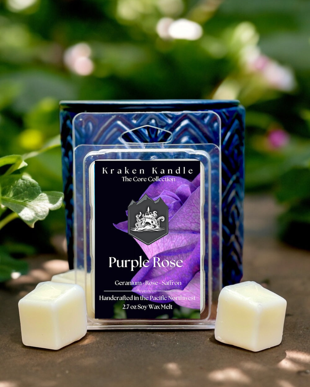 Purple Rose Wax Melt Candle Melt Kraken Kandle