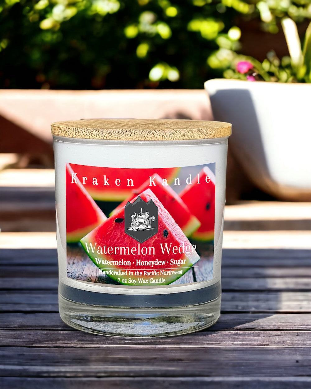 Watermelon Wedge Candle summer scents of watermelon honeydew and sugar